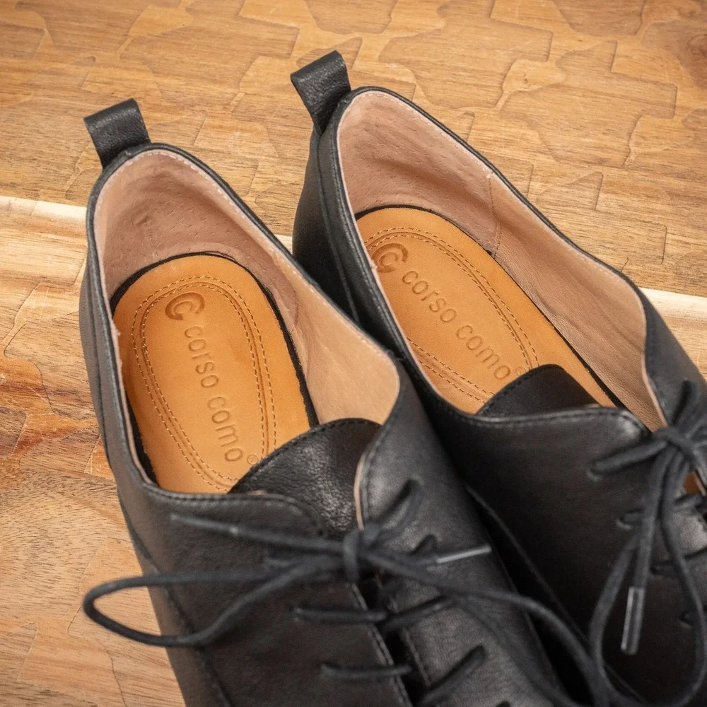 Corso Como‎ Black Jasleen Oxford Lace Up Size 7M Preppy